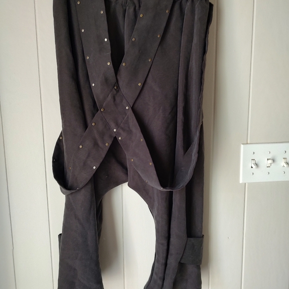 Men's Brown Drop-Crotch Pants by Evan Walker - Picture 6 of 8